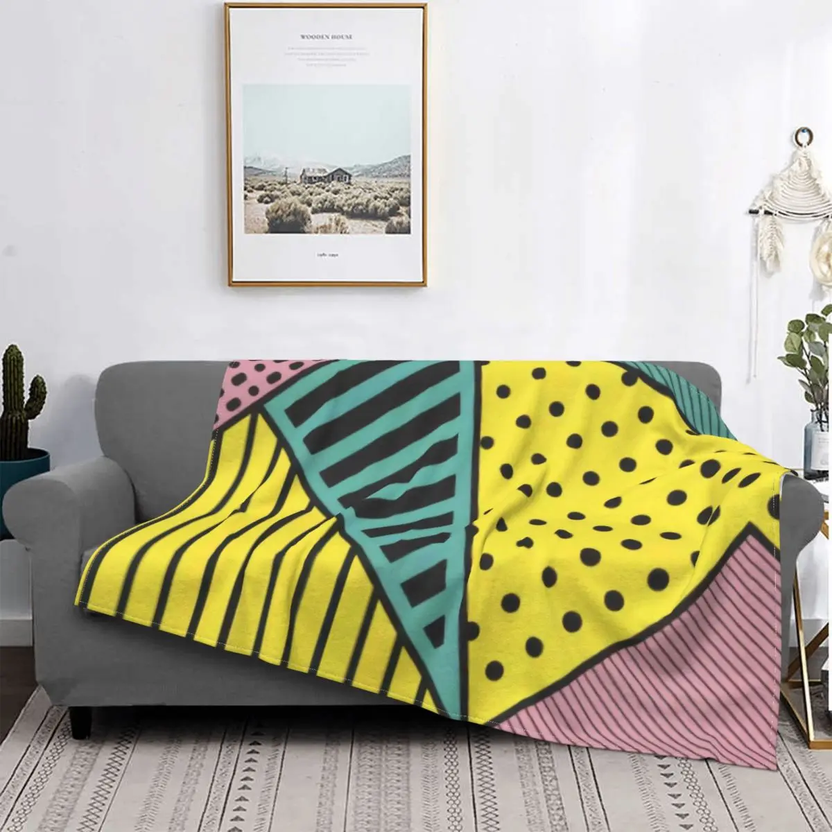 

Geometric Plaid Abstract Modern Super Soft Spring Autumn Coral Velvet Throw Blankets for Sofa Home Couch Free Shipping
