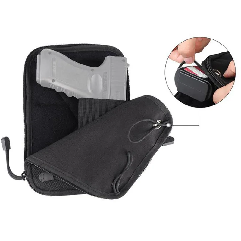 

Tactical Concealed Gun Bag Case Fanny Pack Waist Pocket Pistol Pouch Holster Waist Carry Protection Case Hunting Accessories