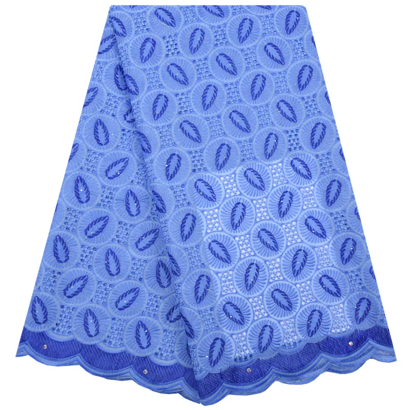 Новейшая мягкая кружевная ткань из 100% хлопка швейцарская вуаль кружева