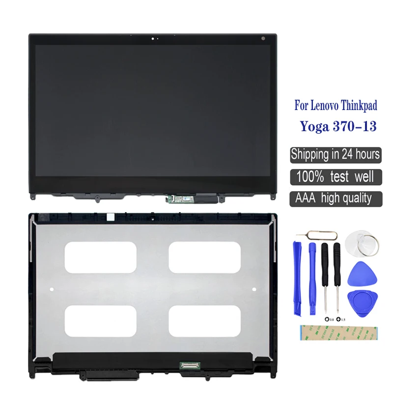ЖК экран 13 3 дюйма LQ133M1JX15 для Lenovo Thinkpad Yoga 370 + сенсорный дигитайзер в сборе FHD 01HW909