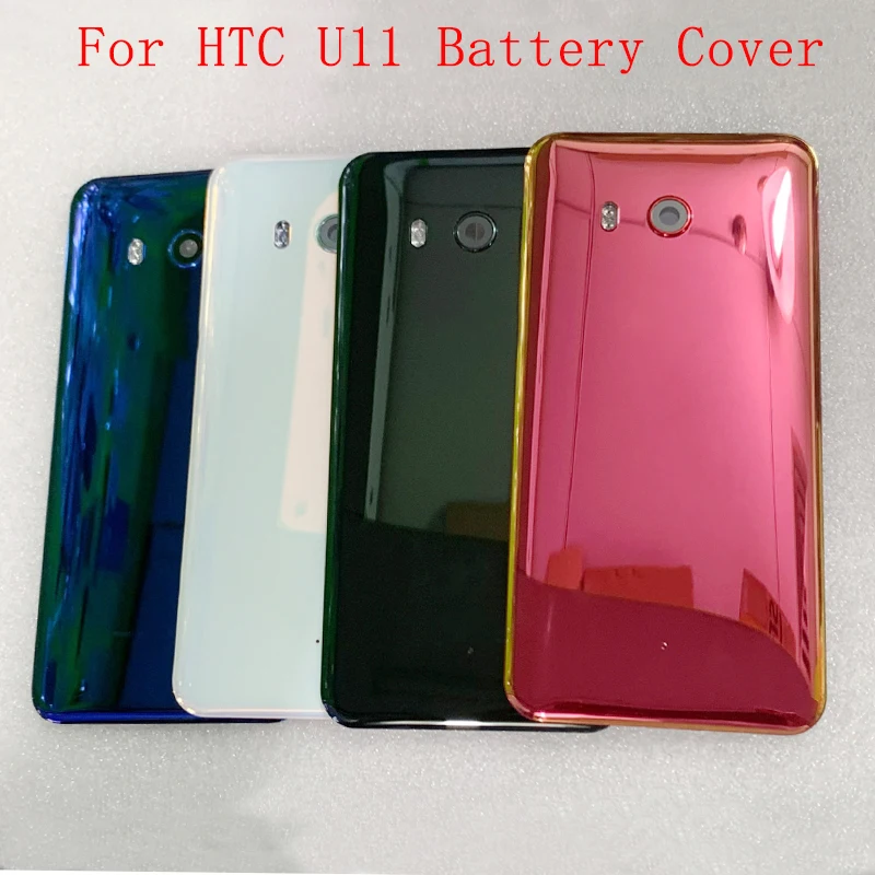 

Original Battery Cover Rear Door With Camera Lens+Flash Light+Logo For HTC U11 U11 Life Back Glass Cover Replacement