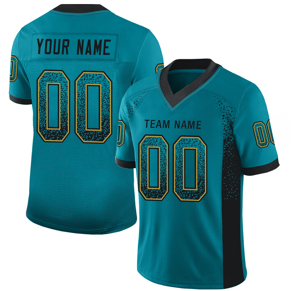 Customized Football Jersey Personlized Print Team Name&Number Football Game Stretch  Sleeves Athletic Tee Shirts for Men