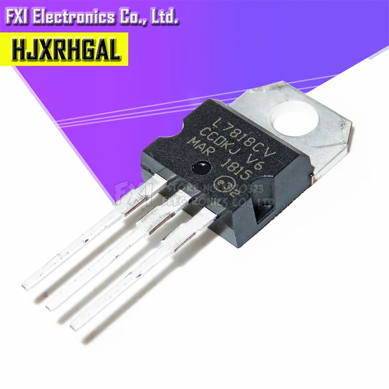 10PCS L7818CV L7818 TO-220 TO220 7818 LM7818 MC7818 stabilivolt voltage-regulator tube New original | Электронные компоненты и