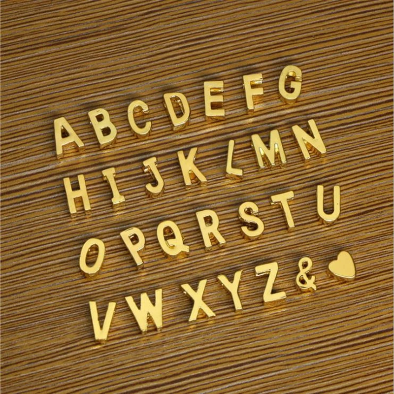Цепочка с буквами алфавита именем и сердцем 2 шт./компл. кулон Ювелирное Украшение