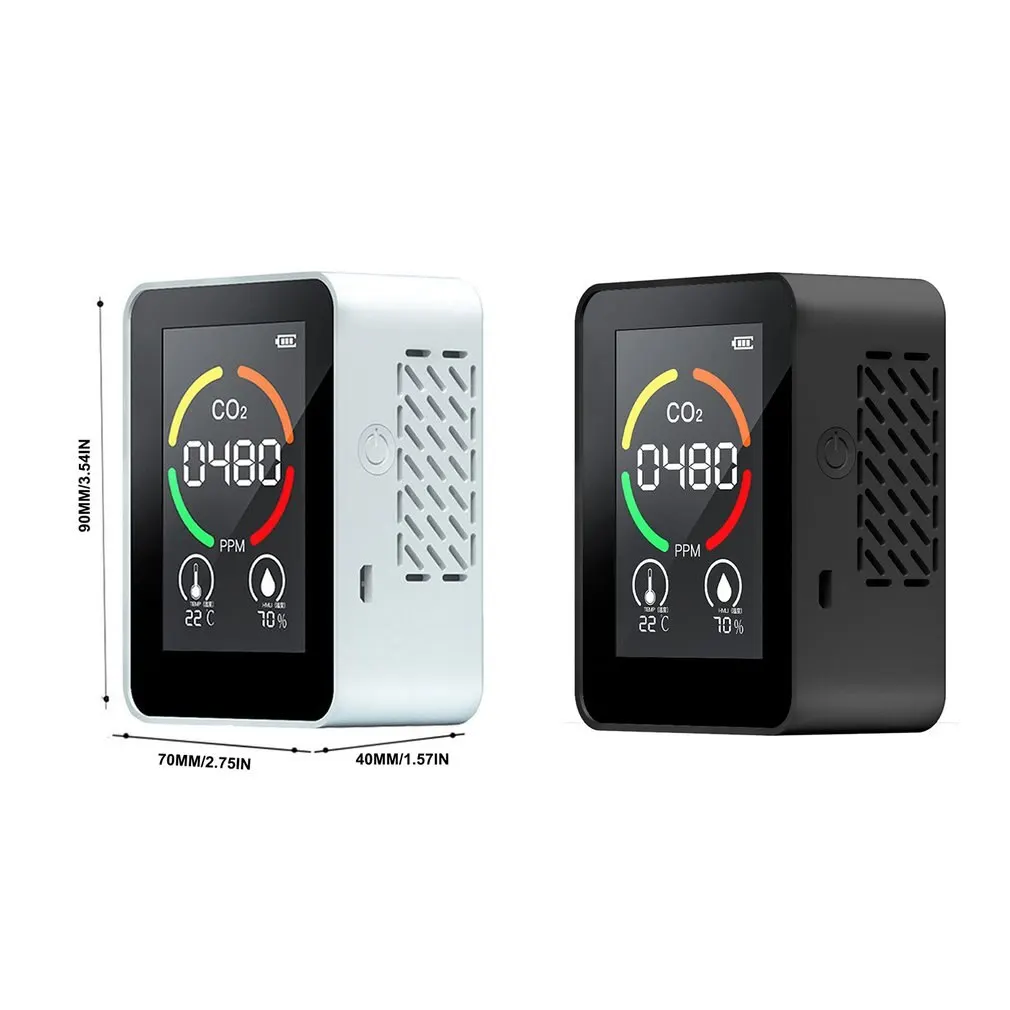 

Home Air Quality Monitor Indoor Lcd Digital co2 Detector Real Time Monitoring Air Quality Meters Temperature Humidity Tester