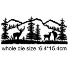 Металлические штампованные трафареты с изображением горного леса оленя для сделай сам скрапбукинга альбома декоративное тиснение бумажные открытки ручной работы