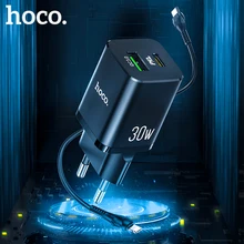 HOCO USB Charger Quick Charge QC PD Charger 30W QC4.0 QC3.0 USB Type C Fast Charger for iPhone 11 12 Pro Xiaomi Phone PD Charger