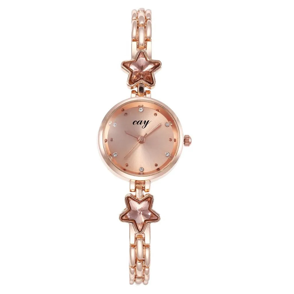

Women Fashion Quartz Watch Star starry Luxury Golden Watch stainless steel Vintage Bracelet women dress Wrist watch reloj mujer