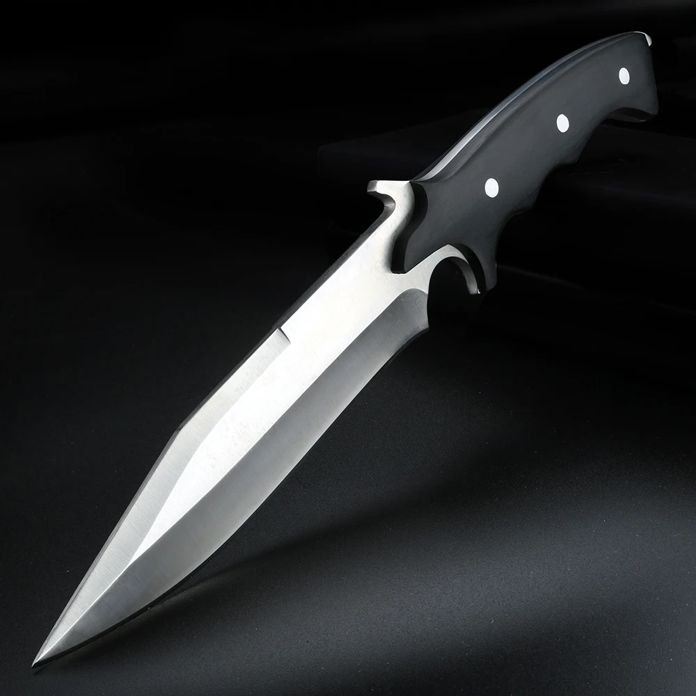 

Outdoor Hunting Knife Camping Survival Knives 9cr18mov Fixed Blade Knives Multi-function Tool Knife with Leather Sheath