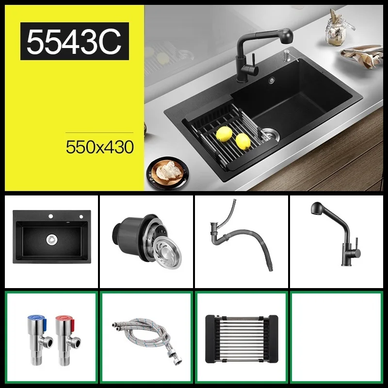 Гранит Torneira изысканные Интегральная Para Lavandino Cucina Кухня Fregadero De Cocina Куба Pia Cozinha
