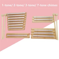 1237 tone wooden chimes reminder bell percussion instrument with mallet for prayer musical chime wood chime with mallet