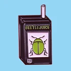 Эмалированная брошь в виде жука из металлического сплава