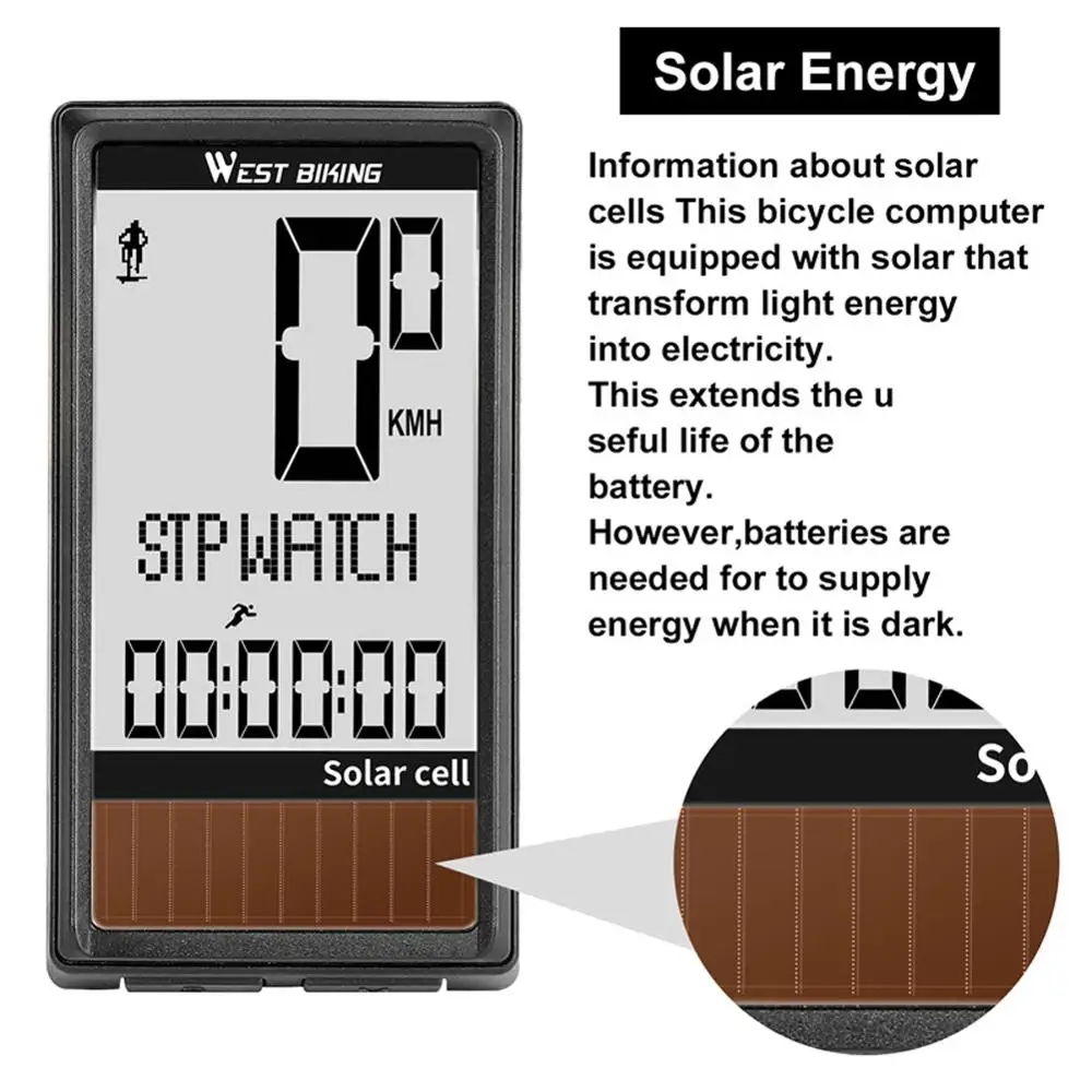 

Waterproof Bicycle Computer Bicycle Wireless Speedometer and Odometer LED Digital Rate Multi Function Bike Stopwatch