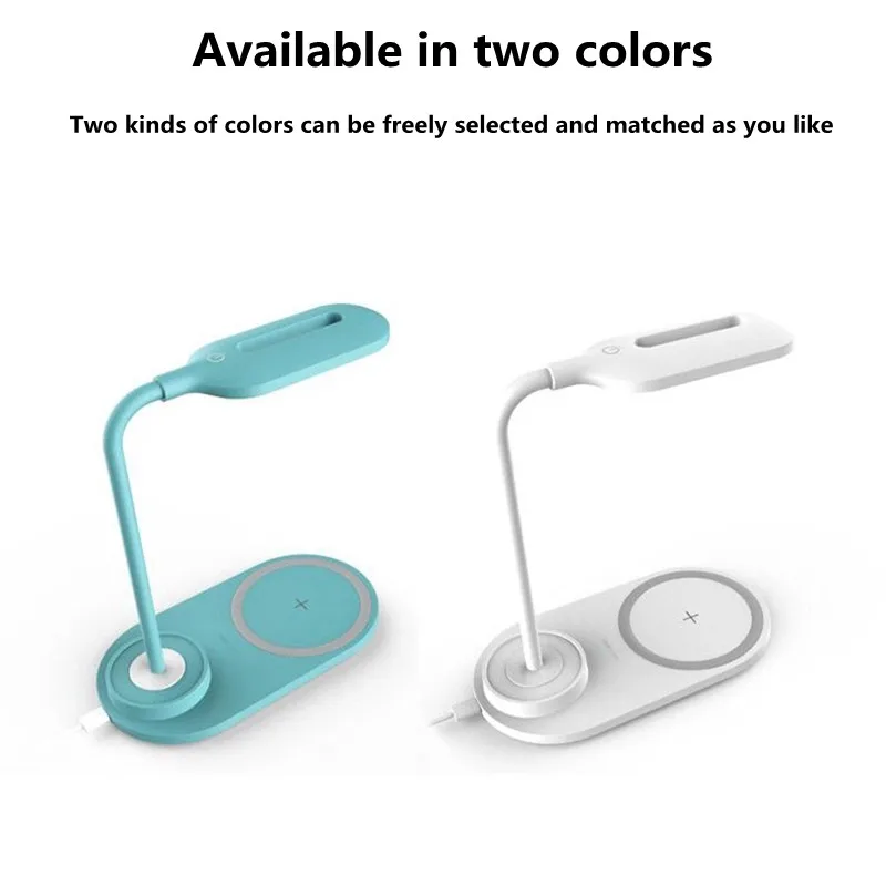 

Wireless Charger Desk Lamp 10W Fast WirelessCharging Bedside Night Lamp For iPhone 12 Mini Pro Max Xiaomi Mobile Phone Chargers