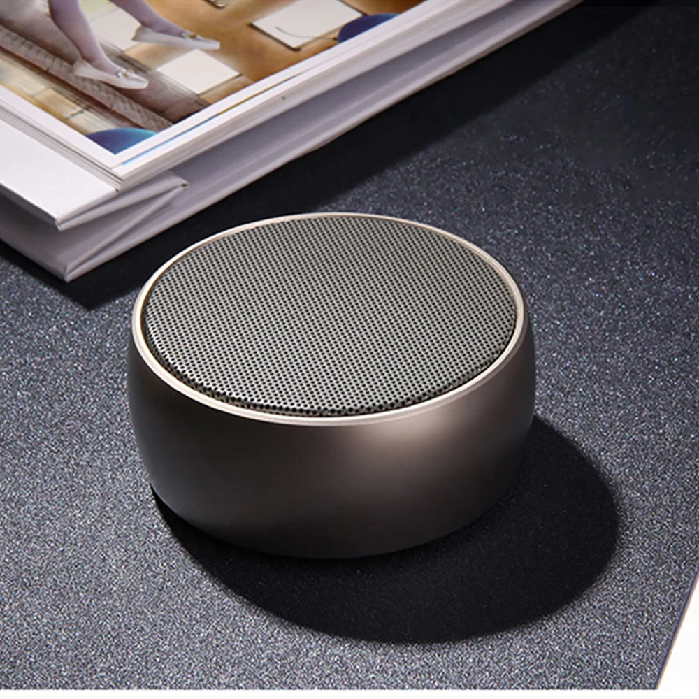 

Metal Plain Bluetooth Speaker Wireless Outdoor Portable Mini Subwoofer USB Stick For Phone Computer TF Card HD Stereo Music