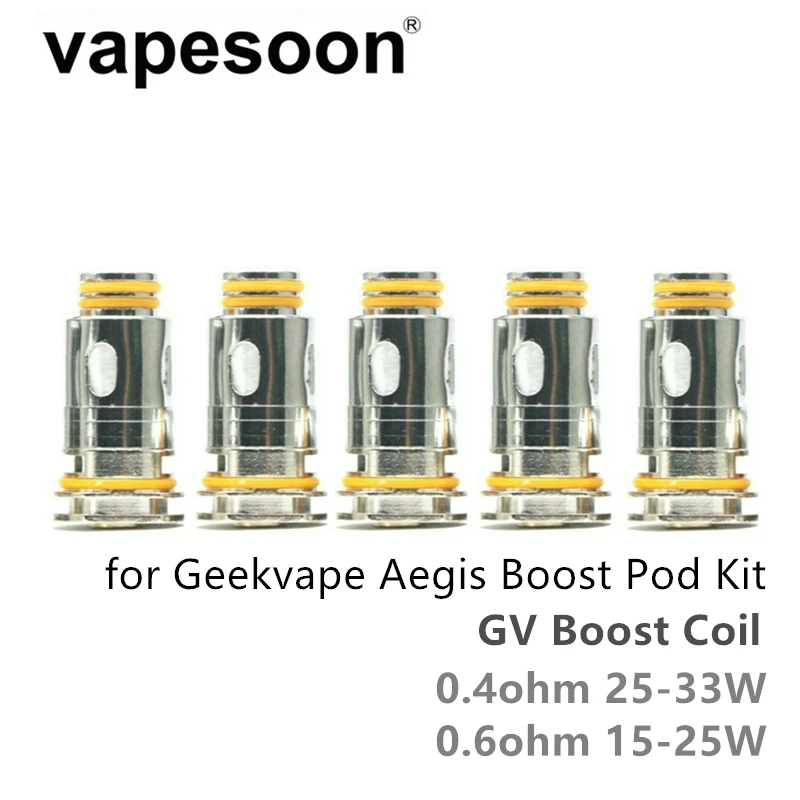 

Сменный испаритель VapeSoon, сердечник GV Boost, 0,4 Ом, 0,6 Ом, сетчатая катушка для катушки набора Aegis Boost, 50 шт.