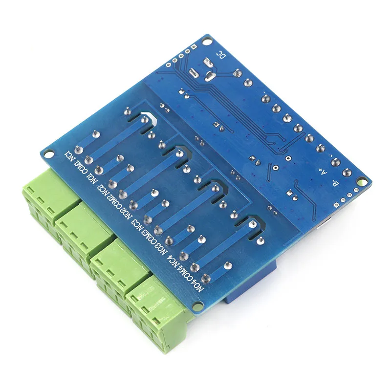 Modbus RTU 4 пути релейный модуль DIY STM8S103 системы 4 дорожный вход 485 связи
