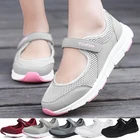 Женские теннисные туфли, сверхлегкие женские здоровые прогулочные туфли, летние дышащие спортивные кроссовки на плоской подошве для бега, подарок для матери, Размеры 35-42