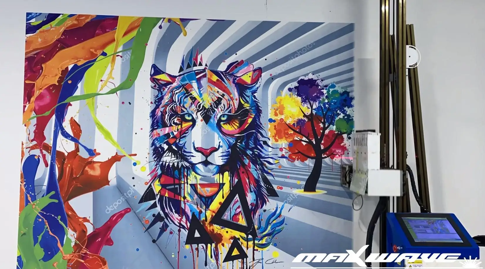 Goedkoop 3D Muur Printer Fabriek Directe Verkoop Muur Schilderen Machine Met Verticale 3D Muur Printer Machine