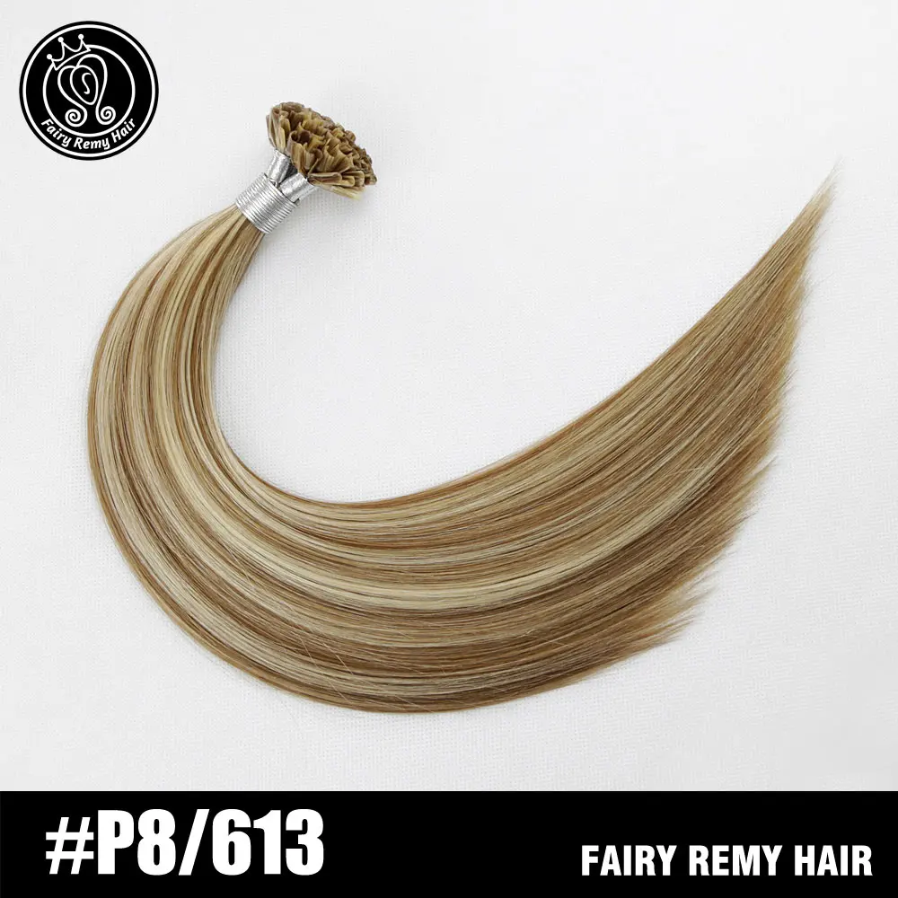 P8-613 Сказочные волосы remy 22 дюйма 1 г/прядь настоящие Реми натуральные u-кончики натуральные волосы для наращивания светлые цветные пряди волос на капсулах 50 г - Цвет: P8-613