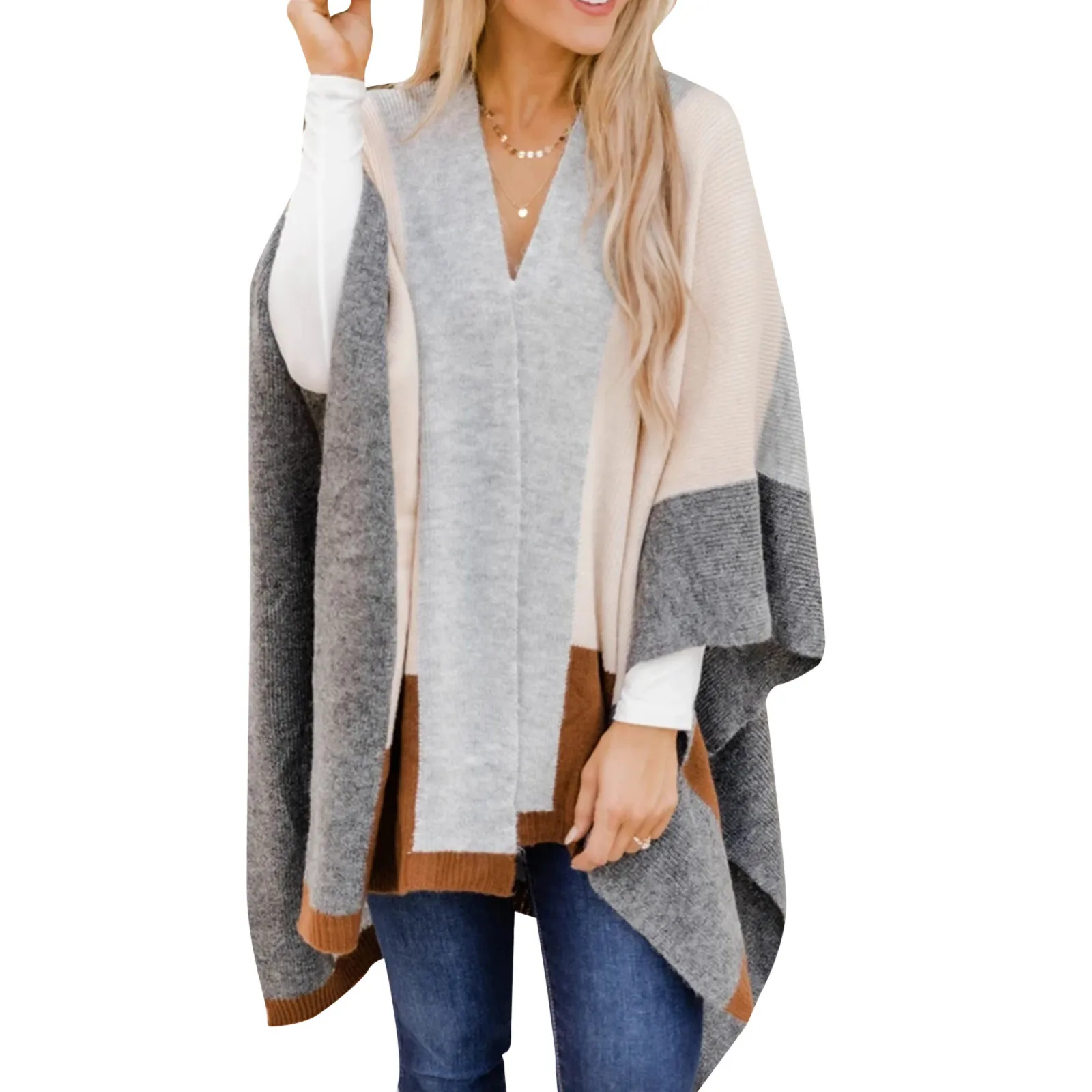 

Coat Outwear Sleeve Sweaters Cardigan Knit Long Oversize Front Women Chunky Open Sweater Women Casual Tunic Tops