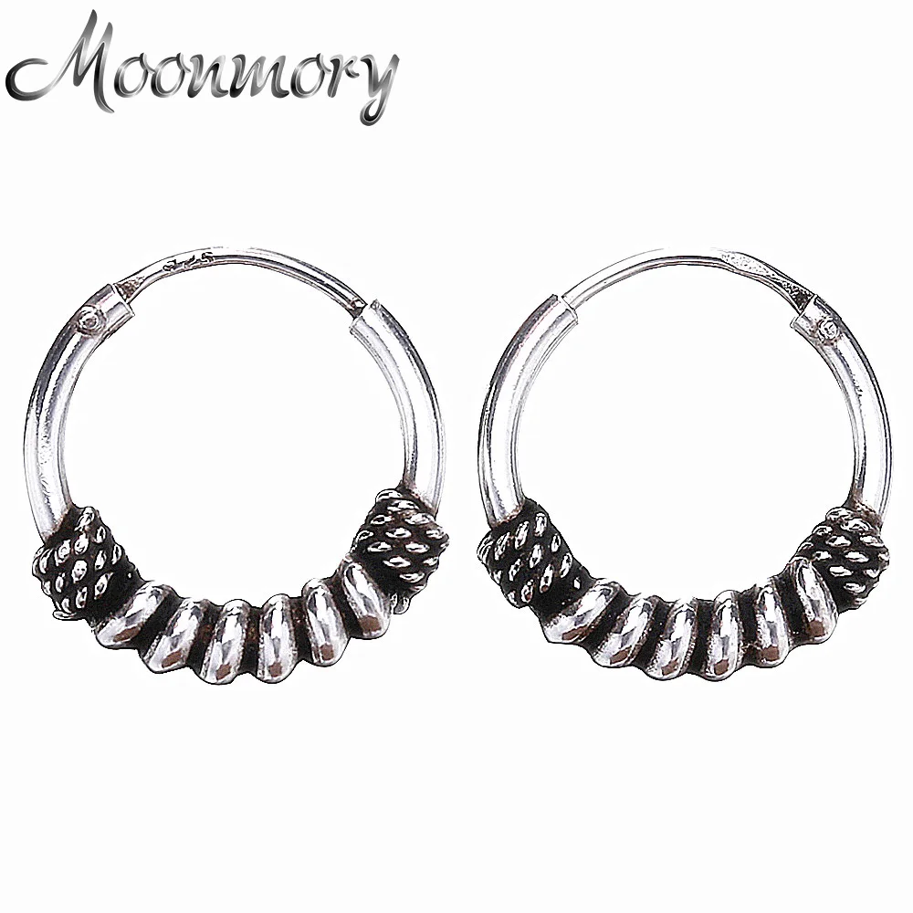 

Женские серьги-кольца Moonmory, классические серьги из стерлингового серебра 925 пробы, совместимы с европейскими роскошными ювелирными изделия...