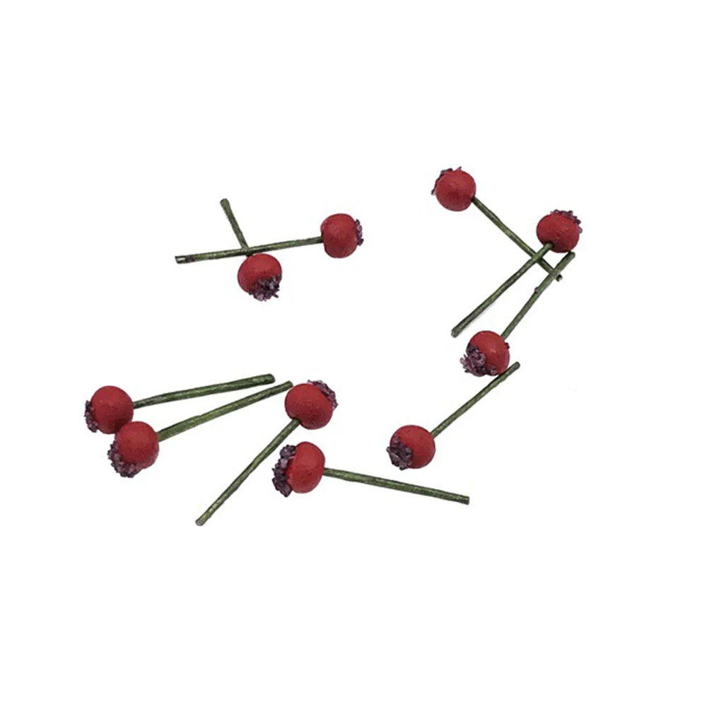 

10Pcs 1/12 Dollhouse Miniature Accessories Mini Resin Hawthorn Simulation Fruit Model for Doll House Decoration