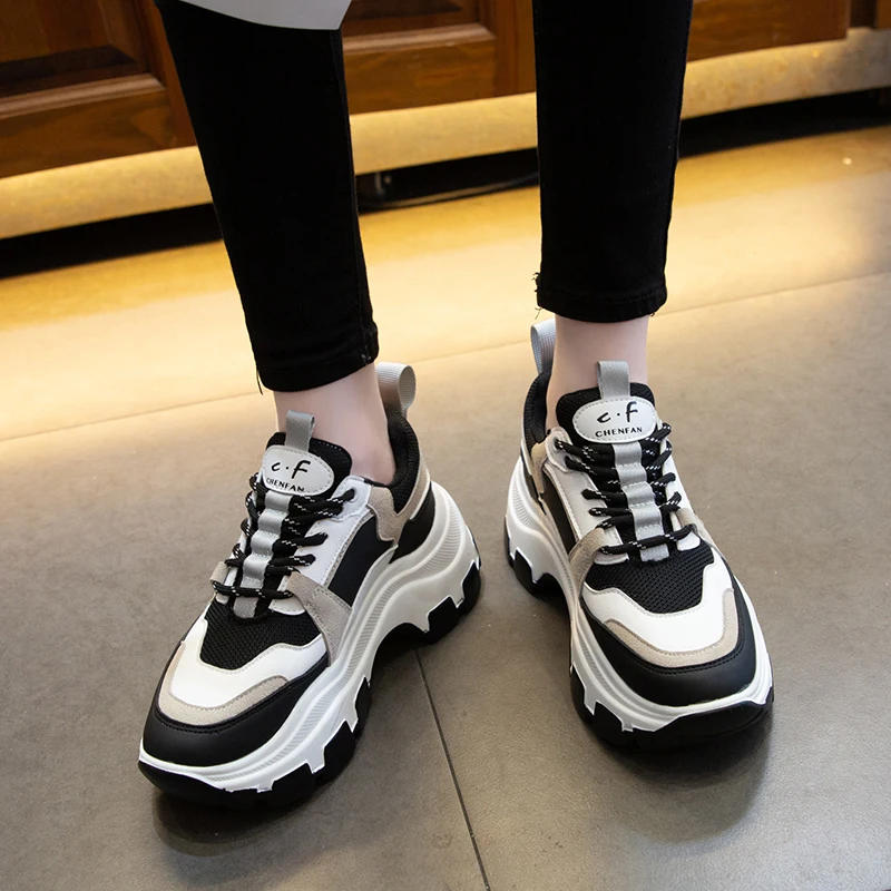 

Designer Sneakers Women Casual Shoes Thick Bottom Daddy Shoes Thick Bottom Chunky Sneakers Breathing Women Shoes Dropshipping