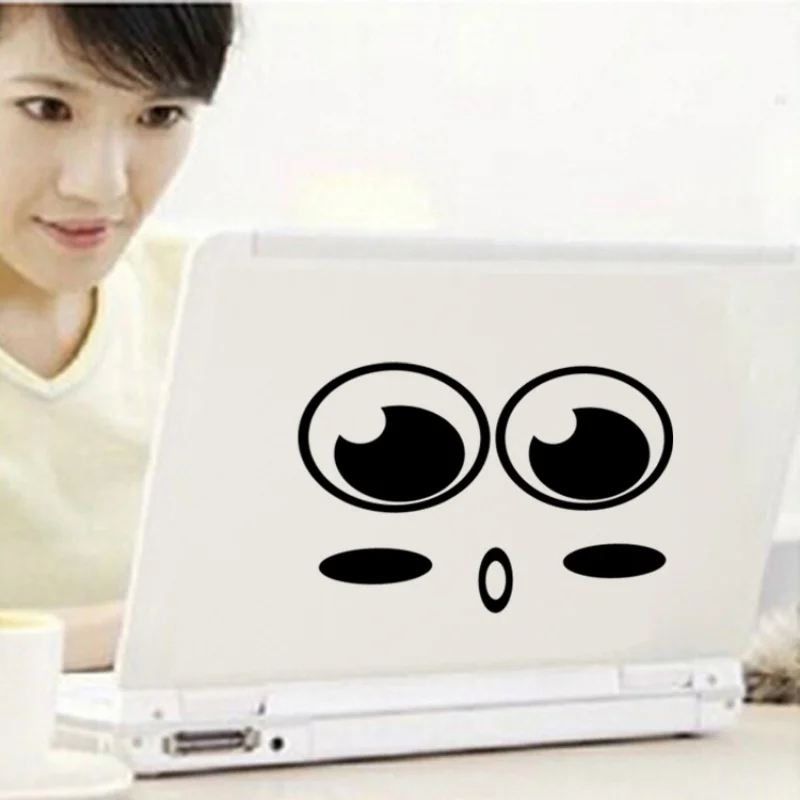 DIY компьютерные наклейки на стену новые съемные Мультяшные для лица туалета