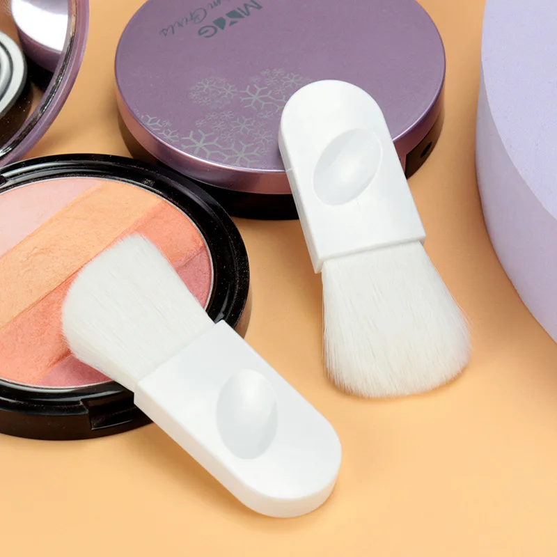 

Mini Round Head Blush Brush Soft Fiber Hair Powder Brush Seamless Base Brush Makeup Tool Even Skin Makeup Brushes