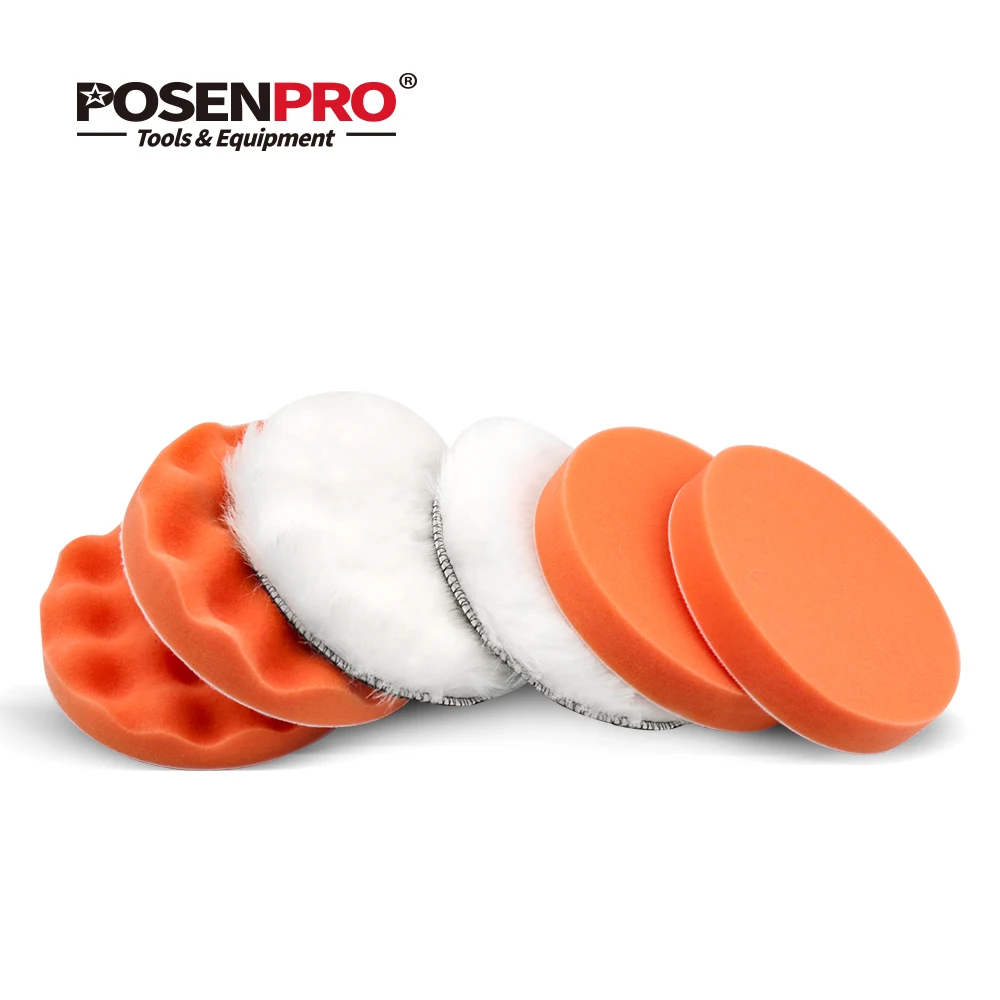 

POSENPRO 150MM 6inch polishing pad kit wool pad polishing sponge pad car buffer polishing machine polishing / waxing