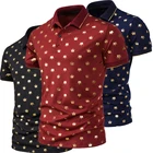 Футболка мужская с отложным воротником, модная спортивная футболка с цифровым принтом, Повседневная Деловая футболка с короткими рукавами, лето 2021