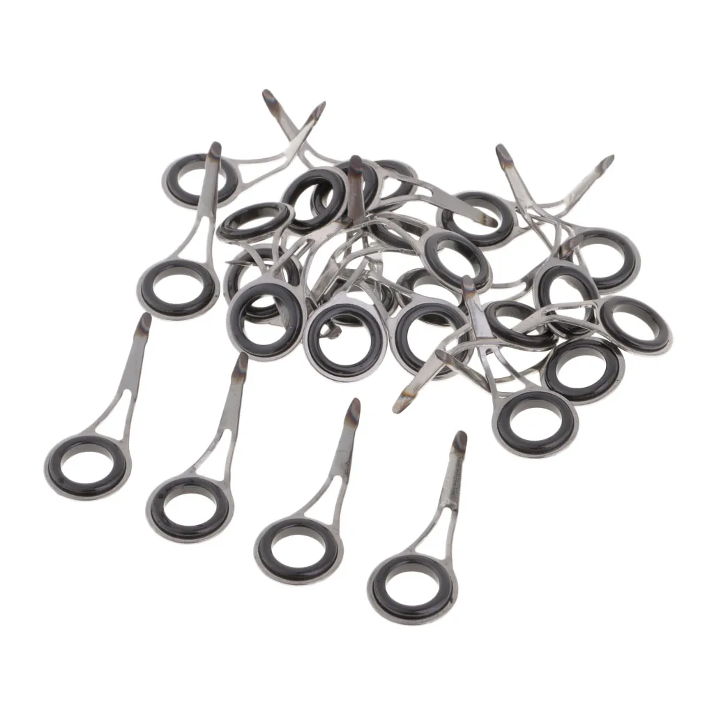 

25pcs Fishing Rod Guides Building Spinning Telescopic Surf Casting Rod Guide