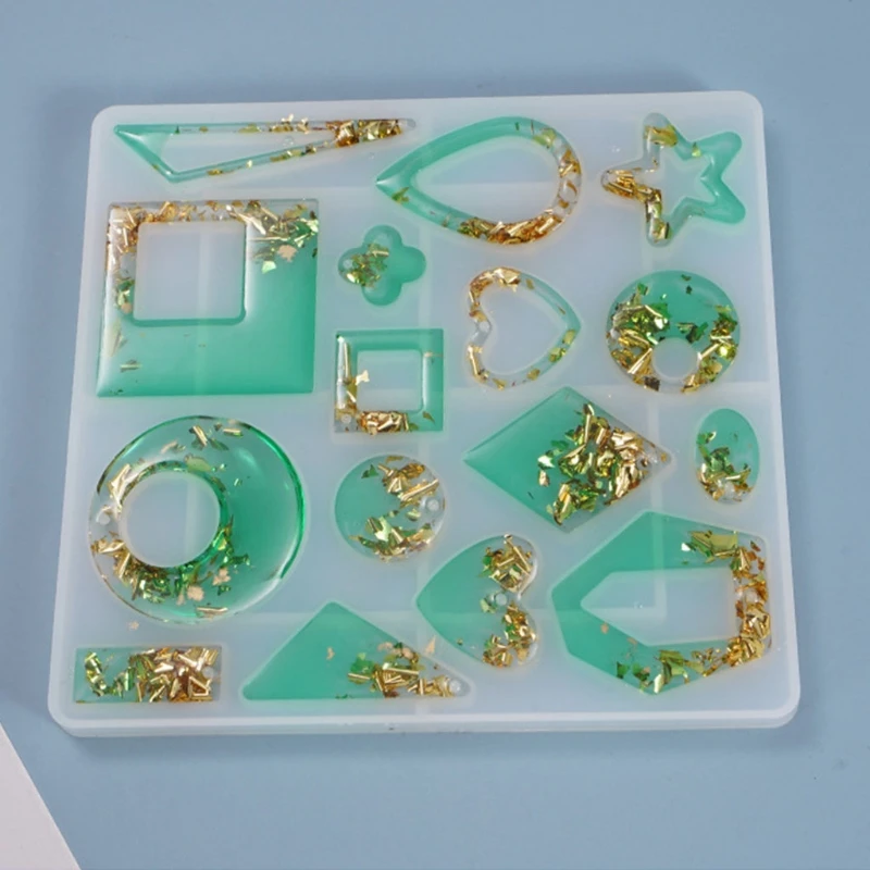 

Crystal Epoxy Resin Mold Earrings Ear Pendant Casting Silicone Mould DIY Crafts Handmade Decorative Jewelry Making Tools
