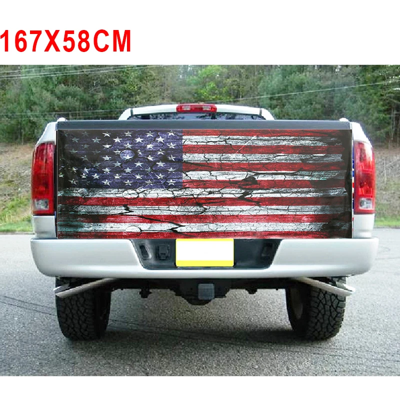 

Novel Design Sticker Popular Truck Tailgate Vinyl Wrap American Flag Cool Decal