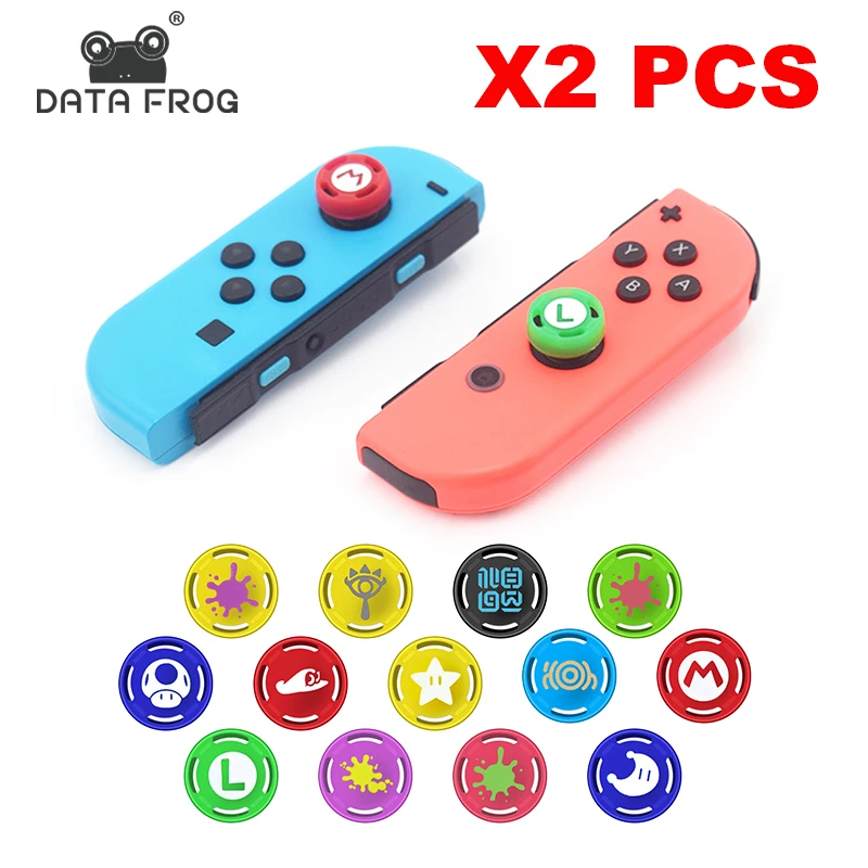 Данные лягушка 2 шт. рукоятка колпачок для Joy Con геймпад силиконовая палка для большого пальца аналоговая крышка s для пульта Nintendo NS JoyCon контроллер аксессуары
