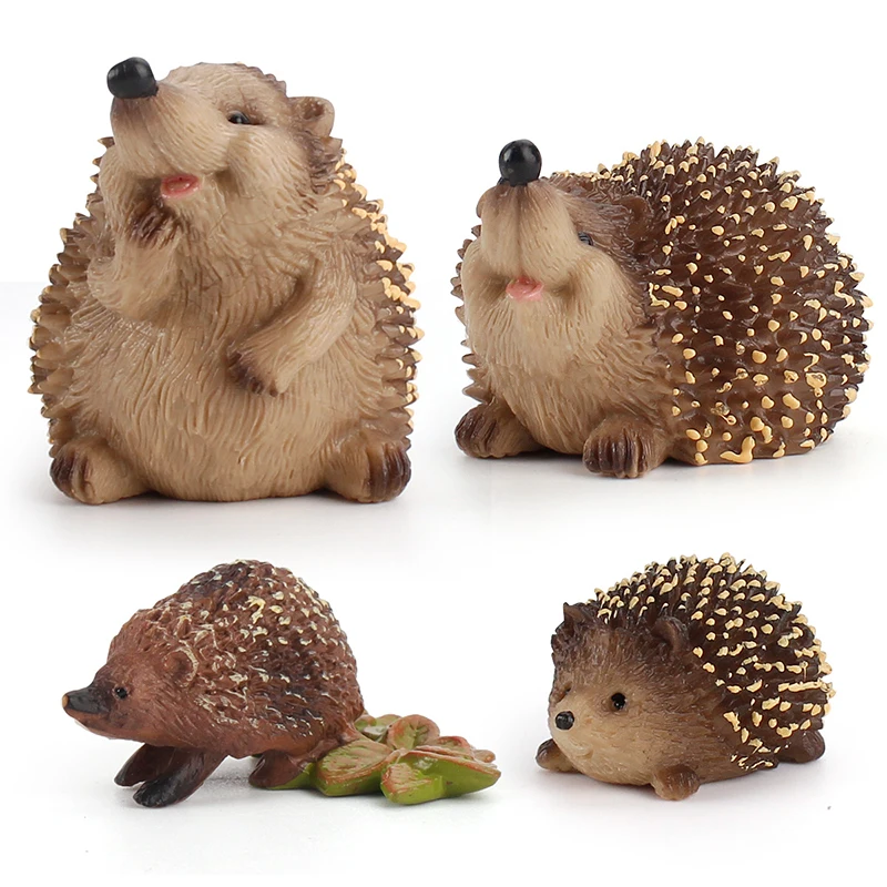 Mini erizo salvaje de simulaci&oacute;n de animales para ni&ntilde;os, modelo de colecci&oacute;n cognitiva educativa de ciencia, juguete hecho a mano de escritorio-0