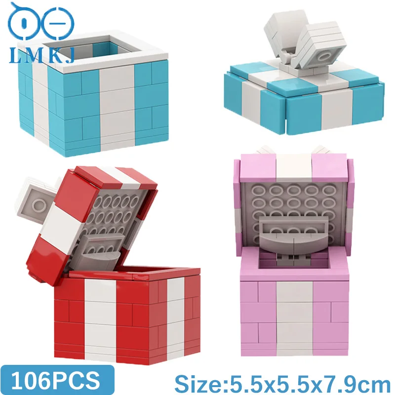 

MOC Creative Assembly Gift Box Christmas Model DIY Building Blocks Bricks City Small Toys For Children Girls Birthday Love Gifts