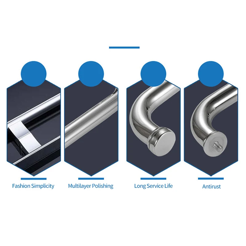 2 шт./лот дверные ручки 304 Нержавеющая сталь душевые кабины Антикоррозийная Экран