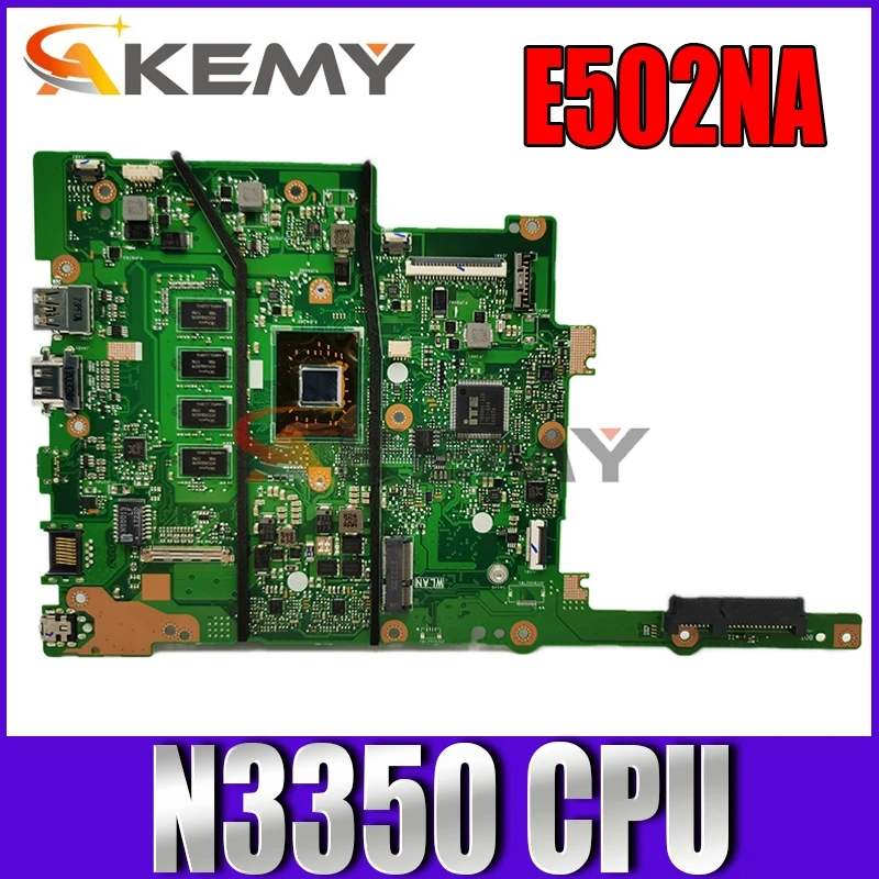 

Материнская плата Akemy E502NA для ноутбука ASUS VivoBook E502NA (15 дюймов) E502N, оригинальная материнская плата 4GB-RAM, процессор Celeron N3350