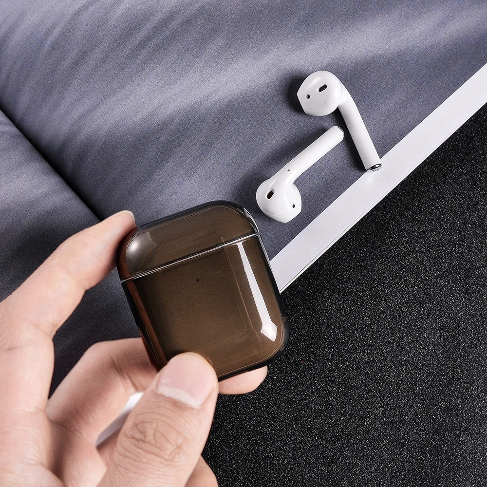 Черный чехол для наушников AirPods роскошный силиконовый 2 1 беспроводной Bluetooth Airpods