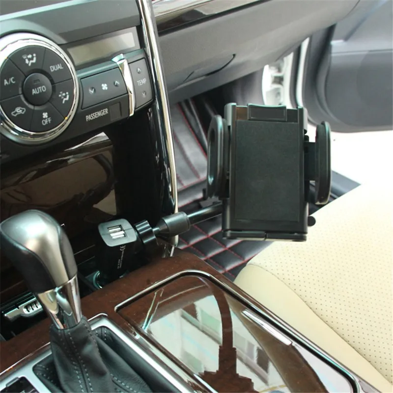 Mobile Phone Charger Holder Car Cigarette Lighter Dual USB Navigation Charging Stand Universal Multifunctional | Автомобили и