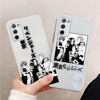 anime tokyo revengers phone case for xiaomi mi 11 ultra lite 10 redmi note 9 8 7 9a k30s k40 pro transparent coque