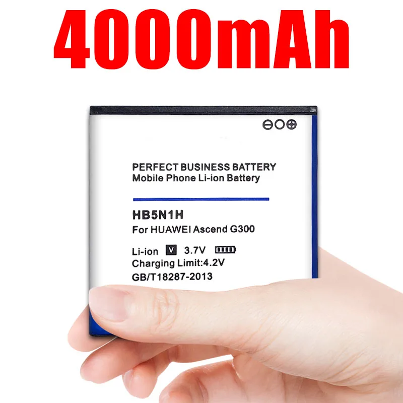Аккумулятор Hb5n1h на 4000 мА · ч для Huawei Ascend G300 G305t U8818 U8815 C8812 U8825d C8825d T8828 M660 Y320 G330d
