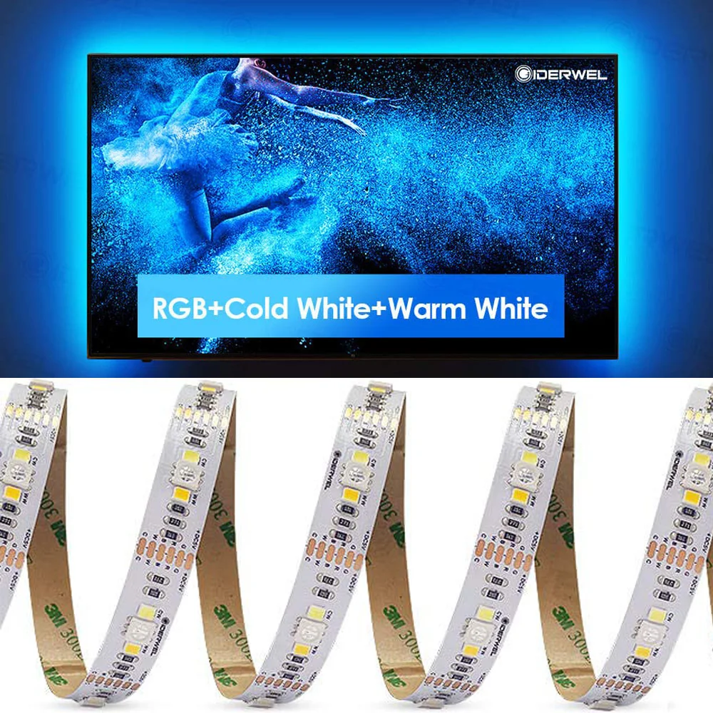 Светодиодная лента гибкий светильник 5 м 2835 5730 5050 5054 RGB CCT RGBCCT RGBW белый 120/240/480 LED 4 в 1