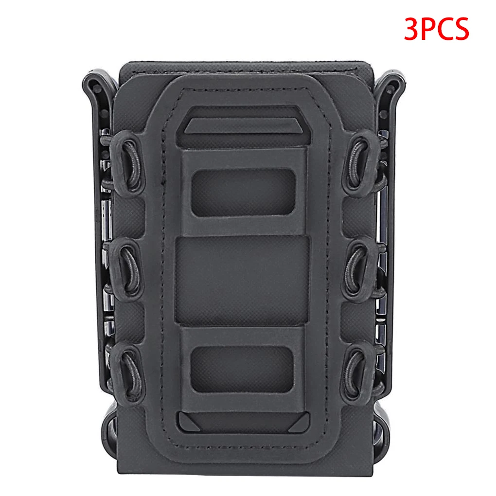 

3 Pieces Outdoor 5.56 7.62 Magazine Pouch Quick Release Fast Mag Nylon Holster Case Box Replacement for Molle System Belt