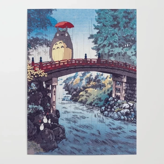 

Hd Prints Canvas Painting Modulaire Japanse Anime Aquarel Mijn Neighbor Totoro Hayao Miyazaki Poster Wall Art Home Decor Bedroom