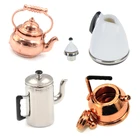 Миниатюрный Кукольный домик 112 медный чайникчайный горшок Классические игрушки Ролевые игрушки мебель для миниатюрных кухонных аксессуаров