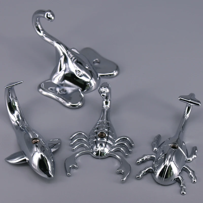 1x креативные хромированные крючки для полотенец настенный крючок халата вешалка