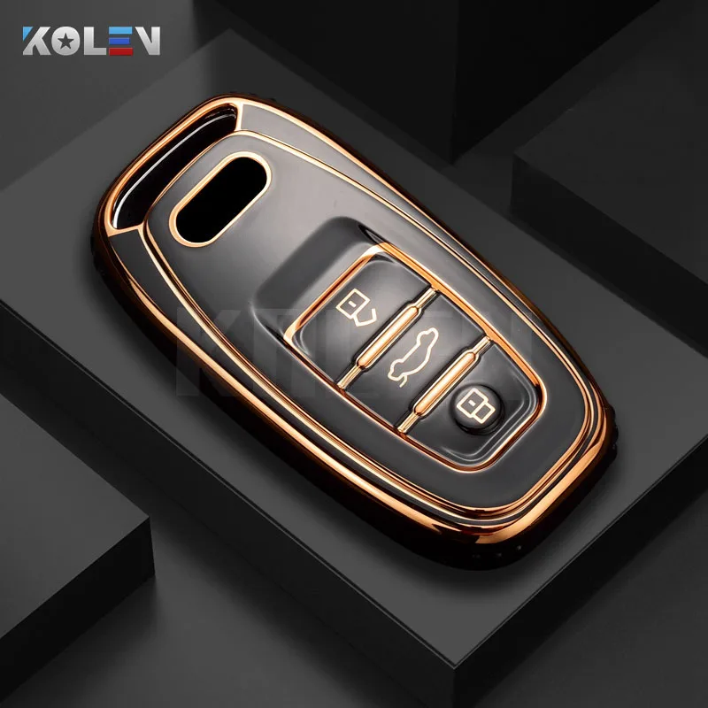 

Модный чехол из ТПУ для автомобильного дистанционного ключа, чехол для Audi A1 A3 A4 A5 A6 A7 A8 Q3 Q5 Q7 S4 S5 S6 S7 S8 R8 TT, защитная сумка-держатель